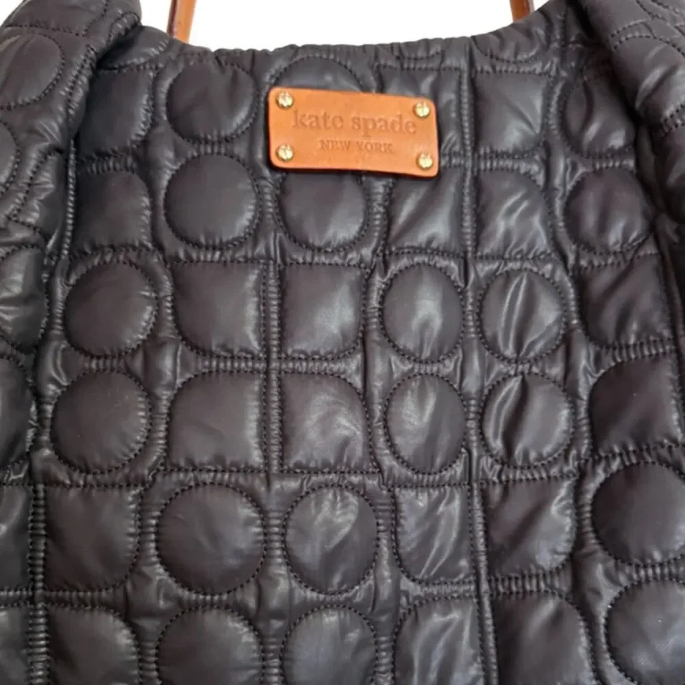 Kate Spade Black and Tan Quilted Baby Diaper Bag